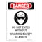 Signmission OSHA Sign, 14" Height, Rigid Plastic, Do Not Enter Without, Portrait, 1014-V-1143 OS-DS-P-1014-V-1143 - alternate 1
